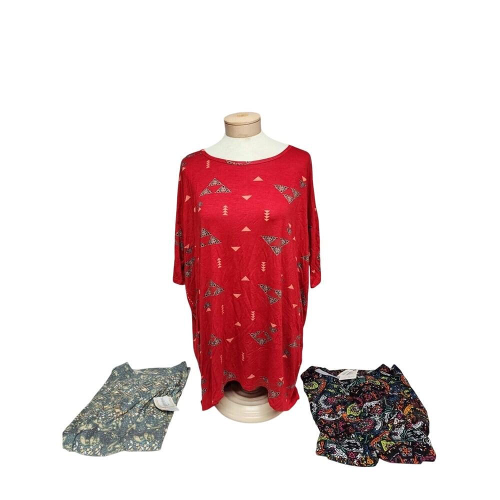 Lularoe Irma Size L Lot Of 3 Shirts Short Sleeve